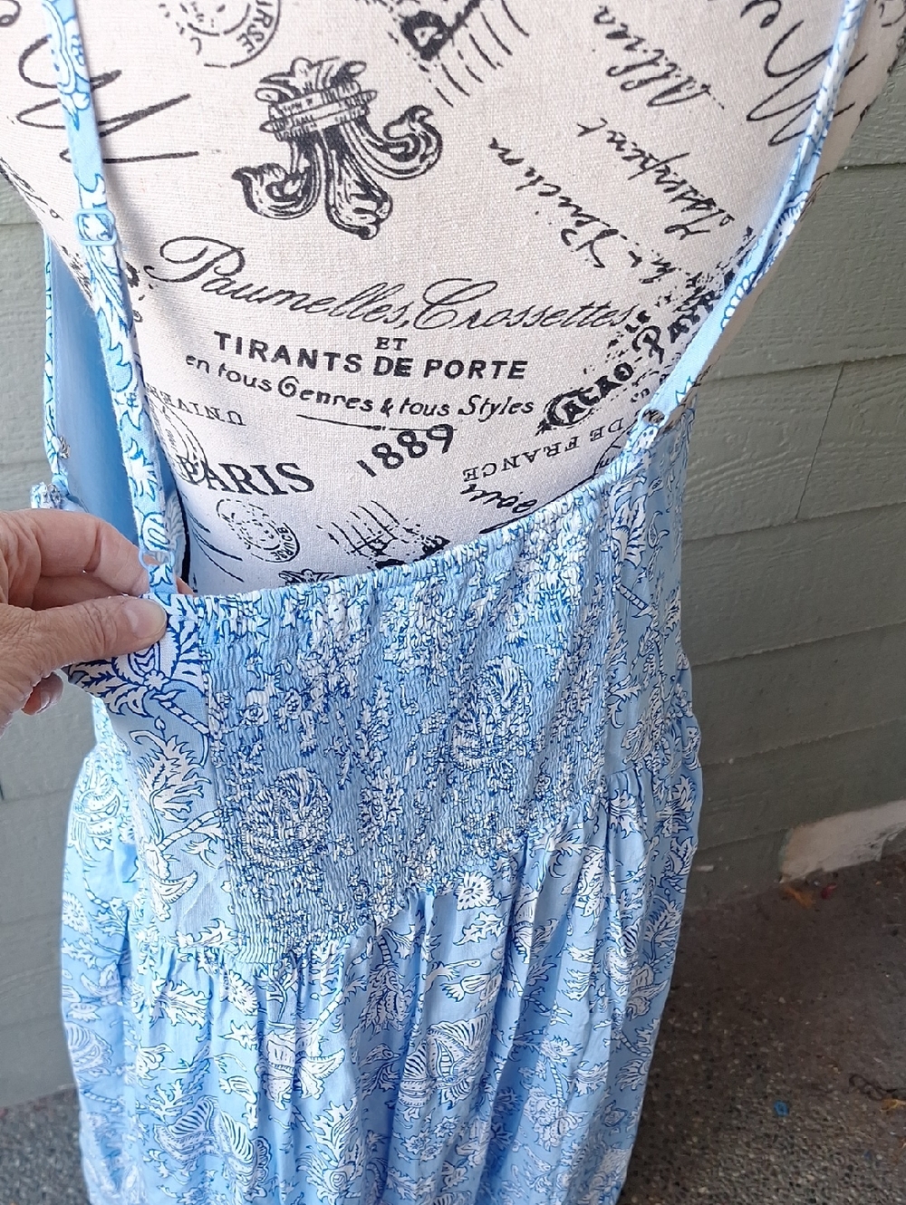 NWT Roller Rabbit x Target Blue & White Floral Basque Waist Midi Maxi Dress XXL - Picture 9 of 15